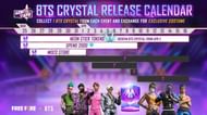 BTS Crystal release calendar (Image via Garena)